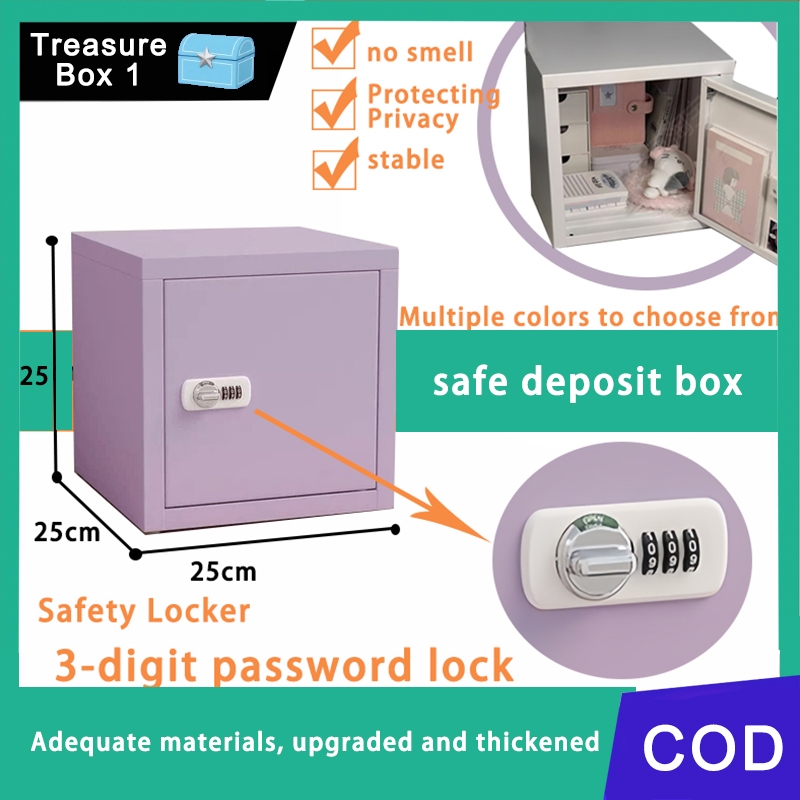 mini password safe storage cabinet iron data cabinet locked vault ...