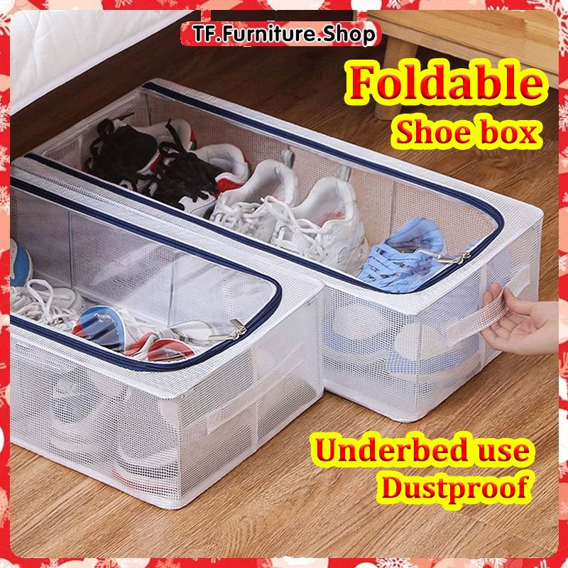 Waterproof Oversized Underbed Storage Box Moisture Proof Folding Organizer Clothes Box With Zipper | Shopee Philippines