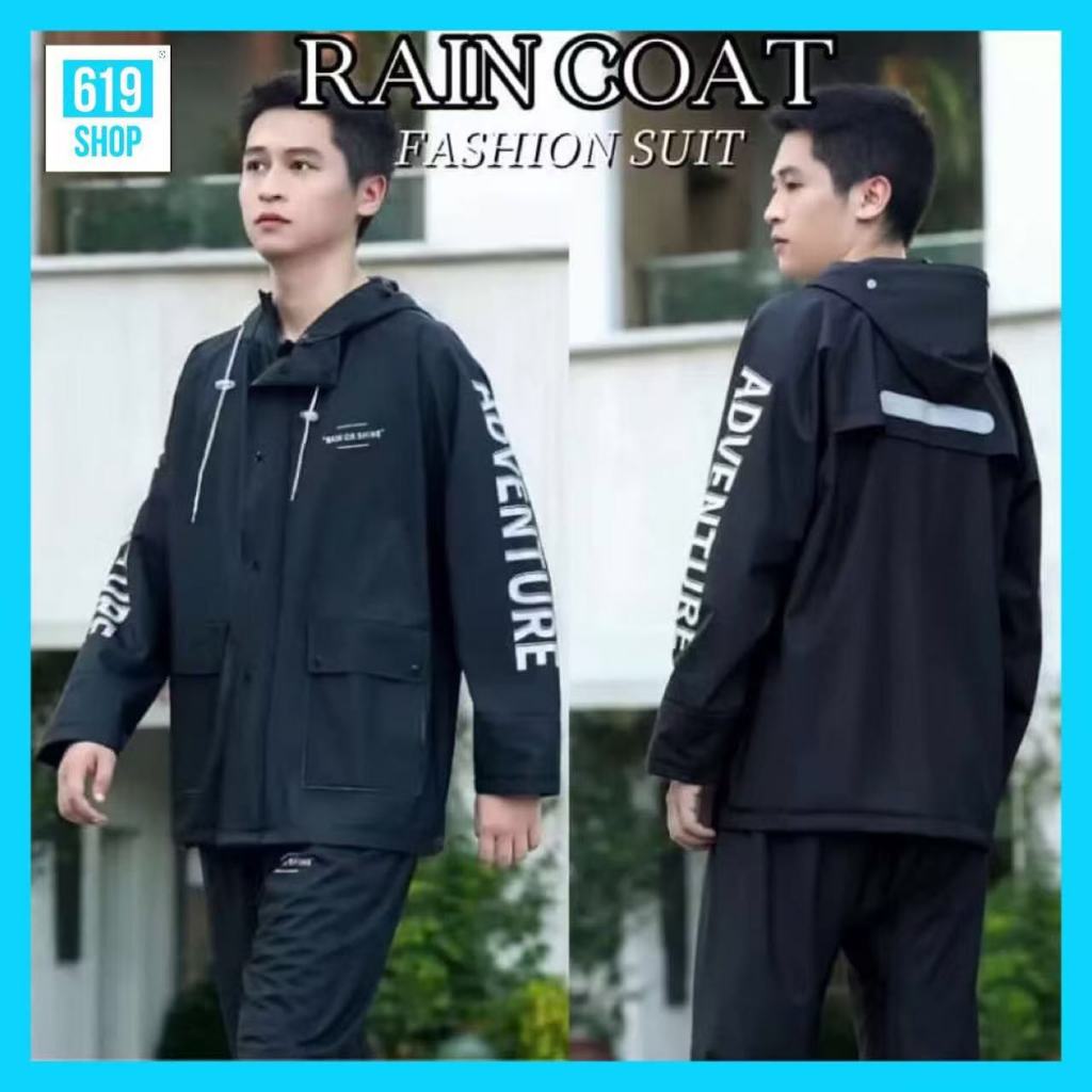 100% Lucky New Latest Fashion Raincoat Suit Rainproof Universal ...