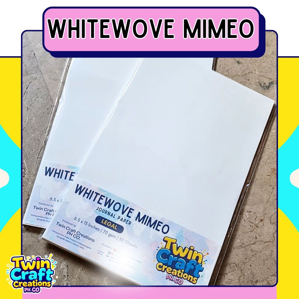 Mimeo Whitewove Paper_50 Sheets_Inkjet Compatible | Shopee Philippines