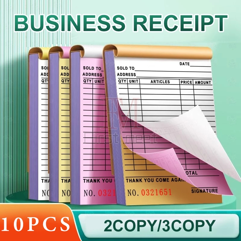 10PCS Carbonized Resibo Receipt Wholesale Temporary Order Receipts ...