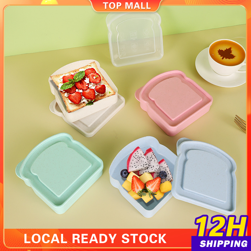 Sandwich Container Reusable Toast Bread Box Bento Box With Lid Large ...