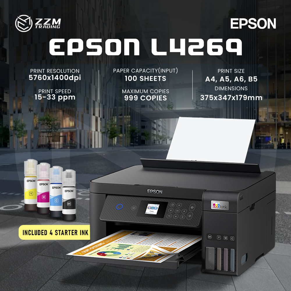 Epson L4269 Wi-Fi Duplex All-in-One Ink Tank Printer Print, Scan and ...