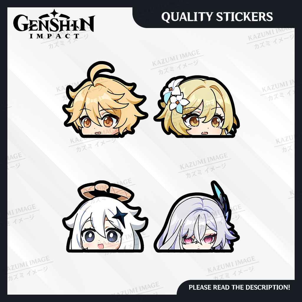 Genshin Peeker Stickers - Aether | Lumine | Paimon | Skirk | Shopee ...