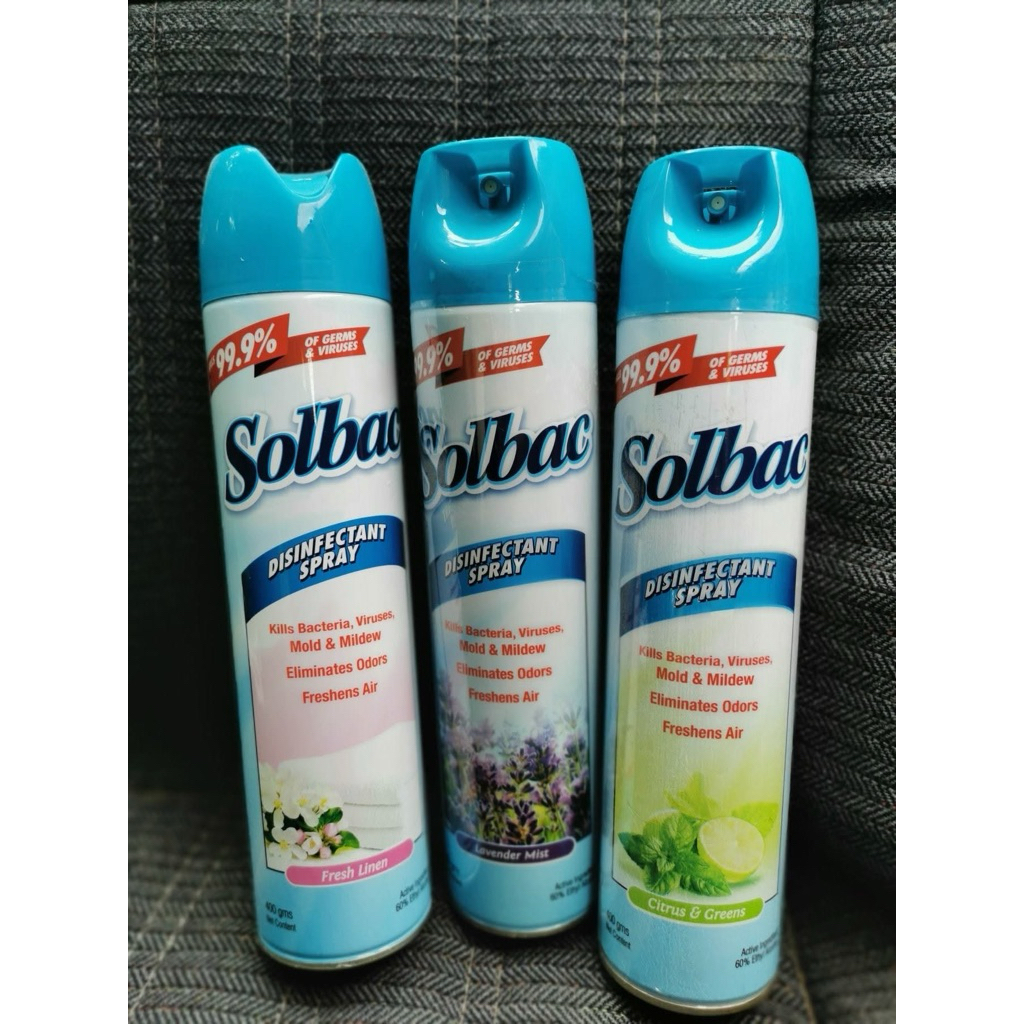 solbac disinfectant spray 400g lavender | Shopee Philippines