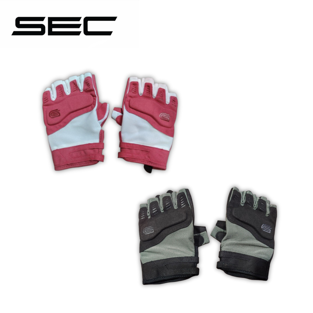 SEC Motorcycle Gloves Half Finger Pink/Green (M-XL) | Shopee Philippines