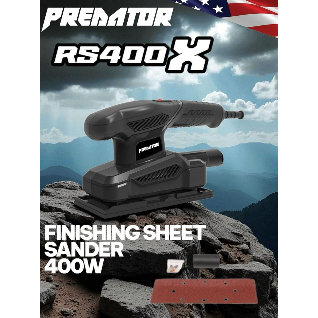 Finishing sander/ sheet sander/ rectangular sander Predator USA RS400X ...