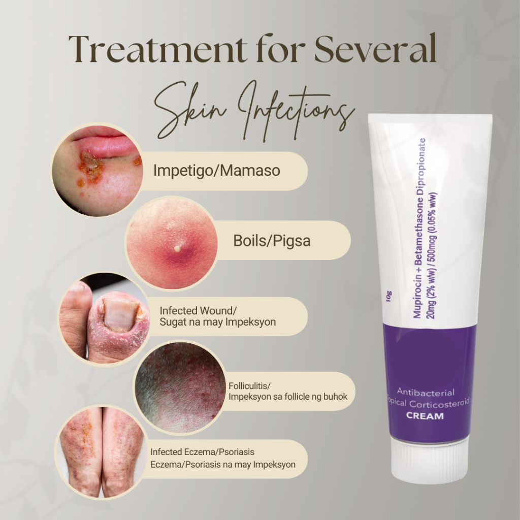 Mupirocin+Beta cream, Anti-bacterial, anti-inflammatory, anti-itch ...
