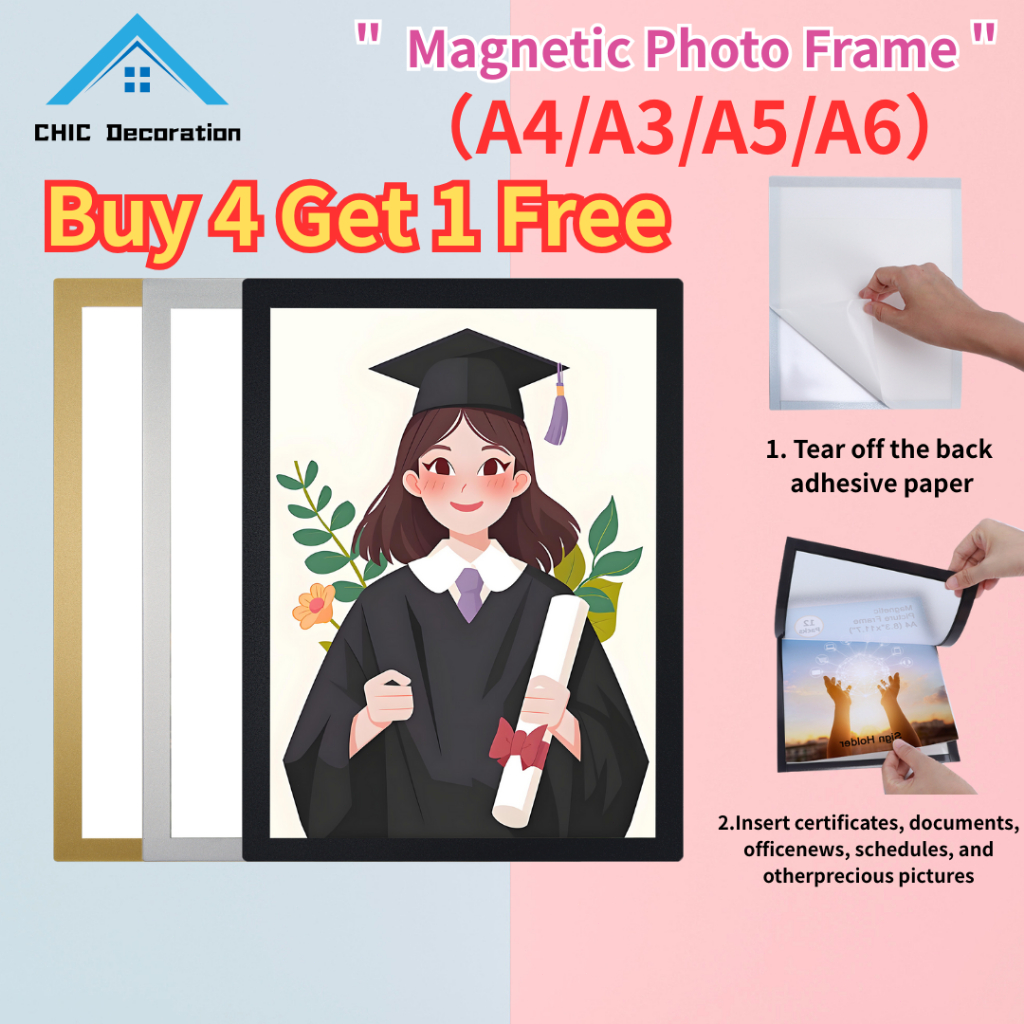 A3/A4/A5/A6 Magnetic Picture Frame Photo Frame Wall Decor Photo ...