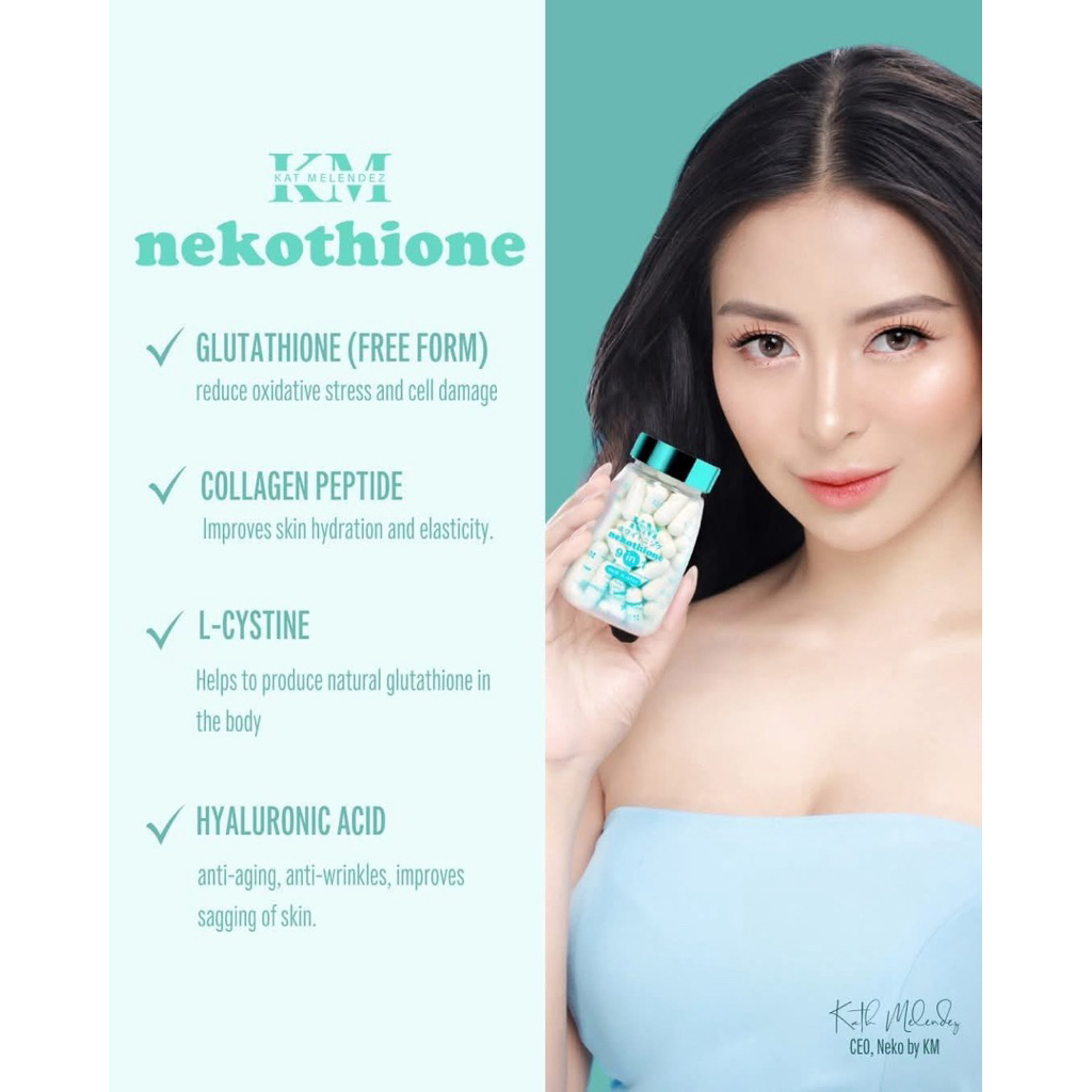 l-glutathione 500mg tablets NEKOTHIONE 9-in-1 by Kath Melendez – Glutathione + Collagen for Skin  Whitening & Anti-Aging Neko