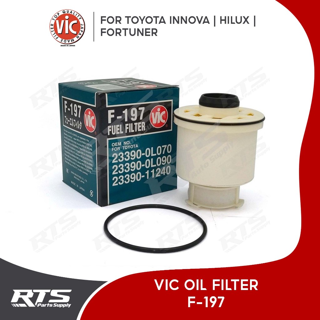 Vic Fuel Filter Toyota Innova / Hilux / Fortuner 2016 - Up F-197 1pc ...