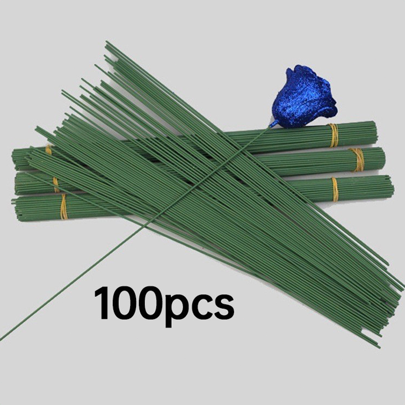 100pcs Floral Wire 40cm Floral Stem Wire Flower Arrangement DIY Kit for ...