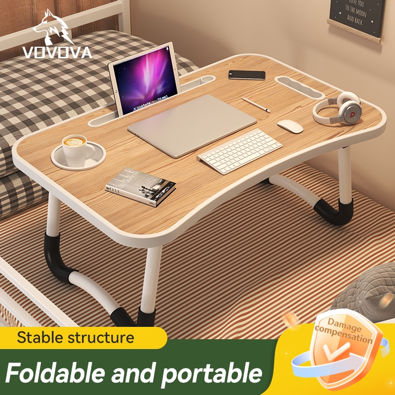 VOVOVA Foldable Laptop Table Portable Mini Desk Study Bed Table Computer  Office Dining Desk