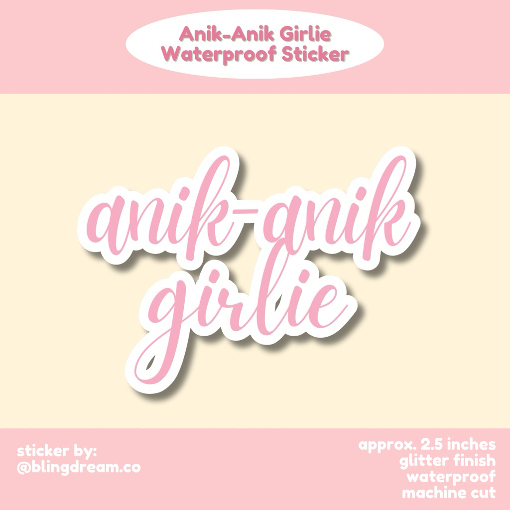 anik-anik girlie sticker - Holographic Waterproof Sticker Die Cut ...