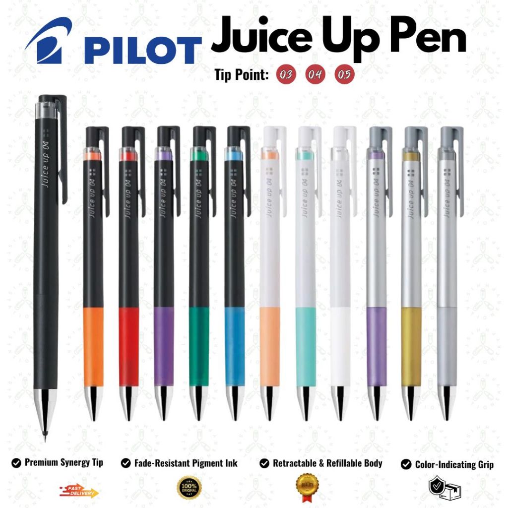 Pilot Juice Up Gel Pen – Synergy Tip | Refillable, Fade-Proof Pigment ...