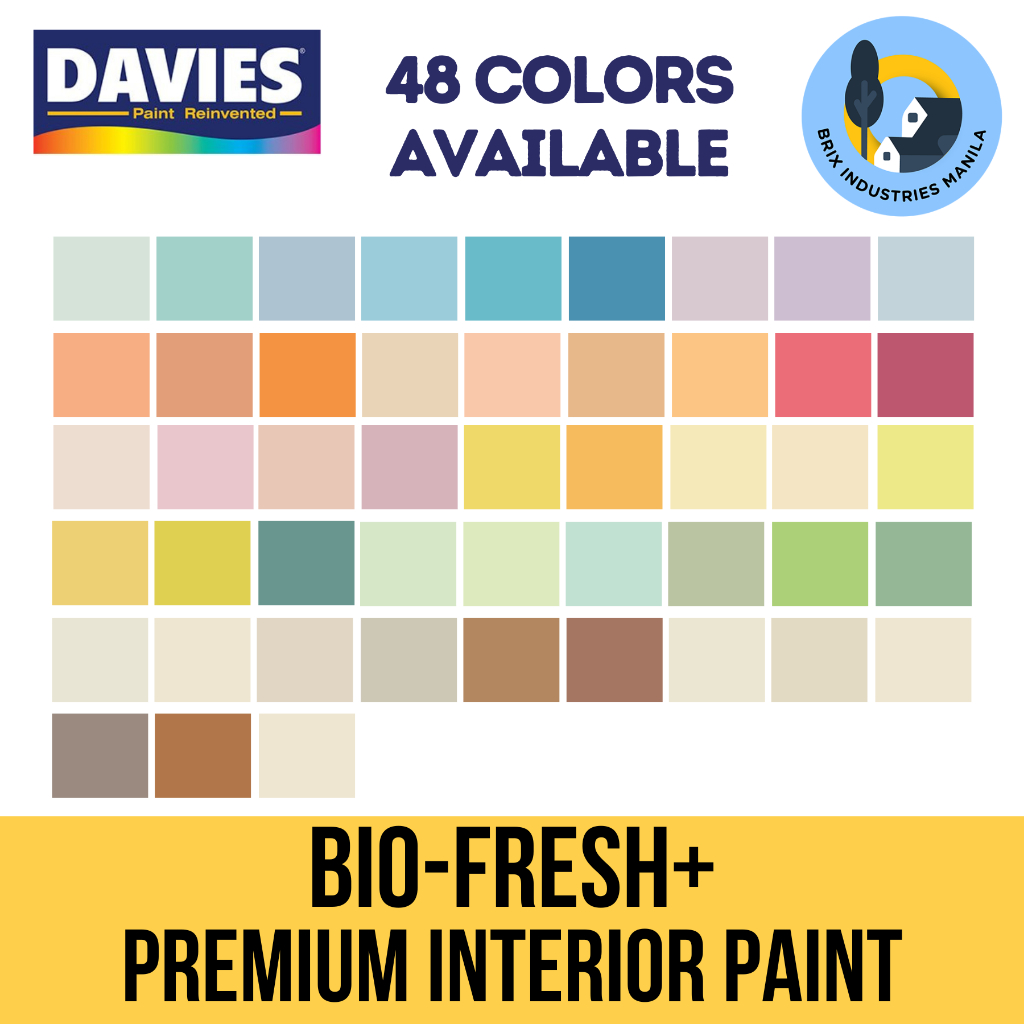 Davies Bio-Fresh Anti-Bacterial Odorless Water-Based Paint 4 Liters ...