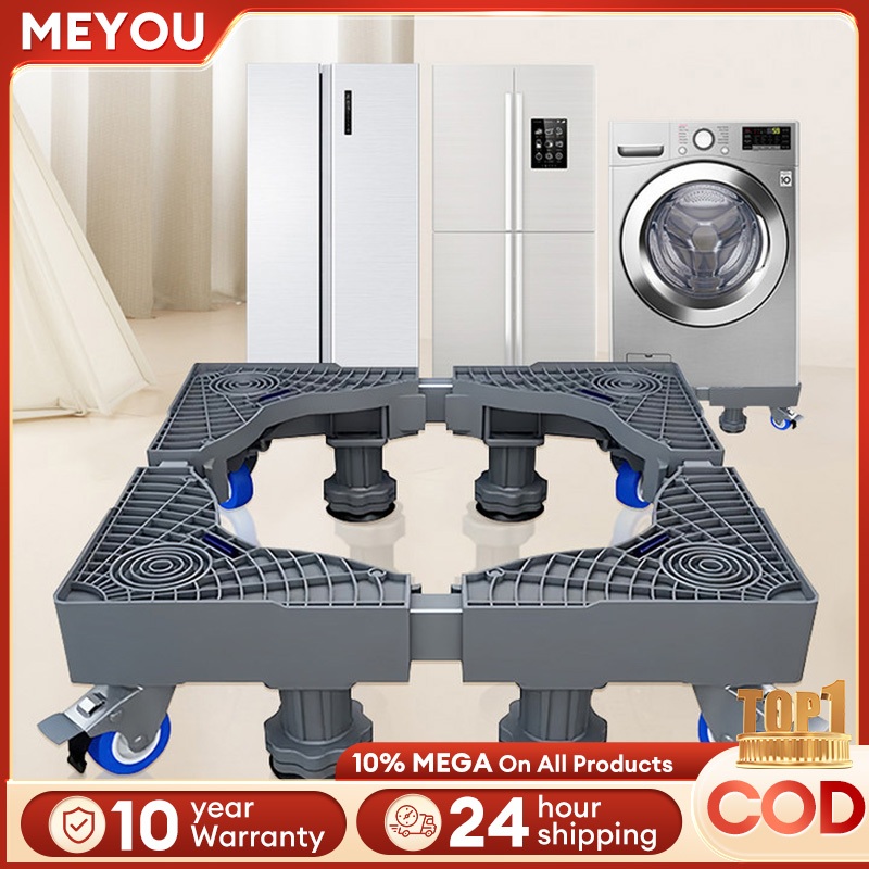 MEYOU Refrigerator Rack Stand Washing Machine Foot Stand With Wheels ...