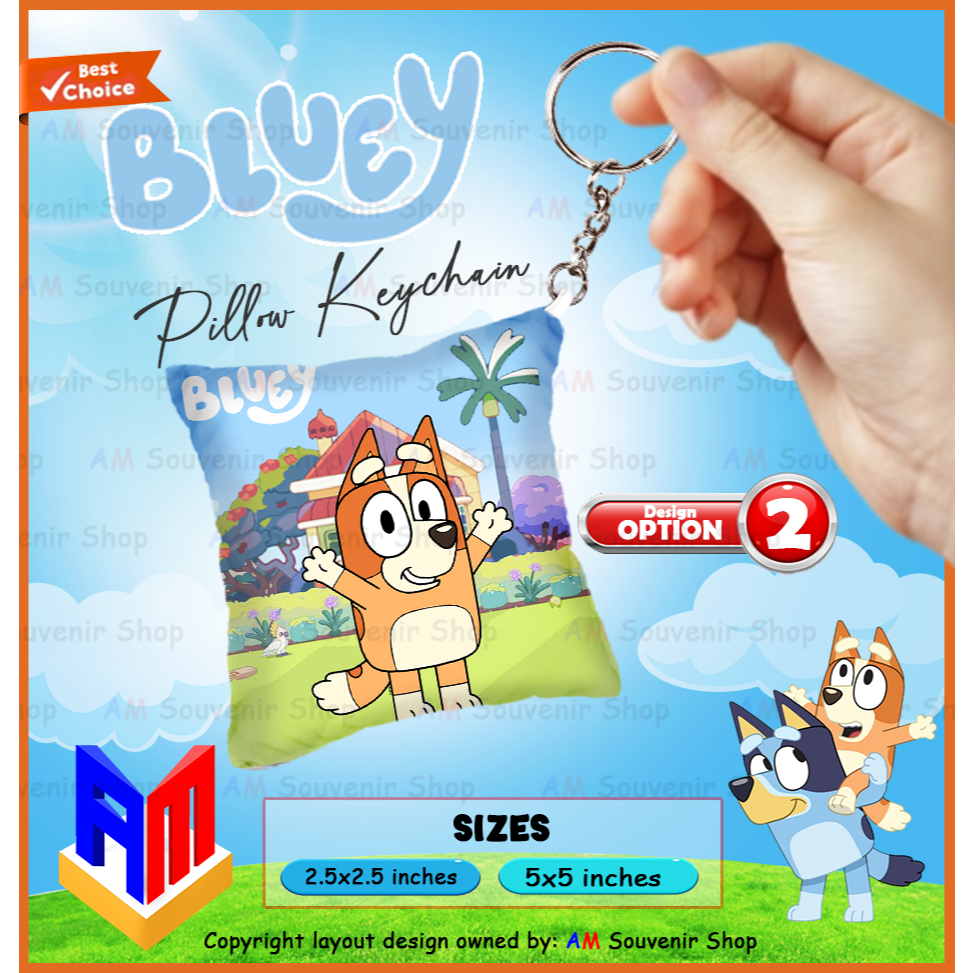 Mini Bluey Plush Keychain - Personalized keychain - Bluey - Bingo ...
