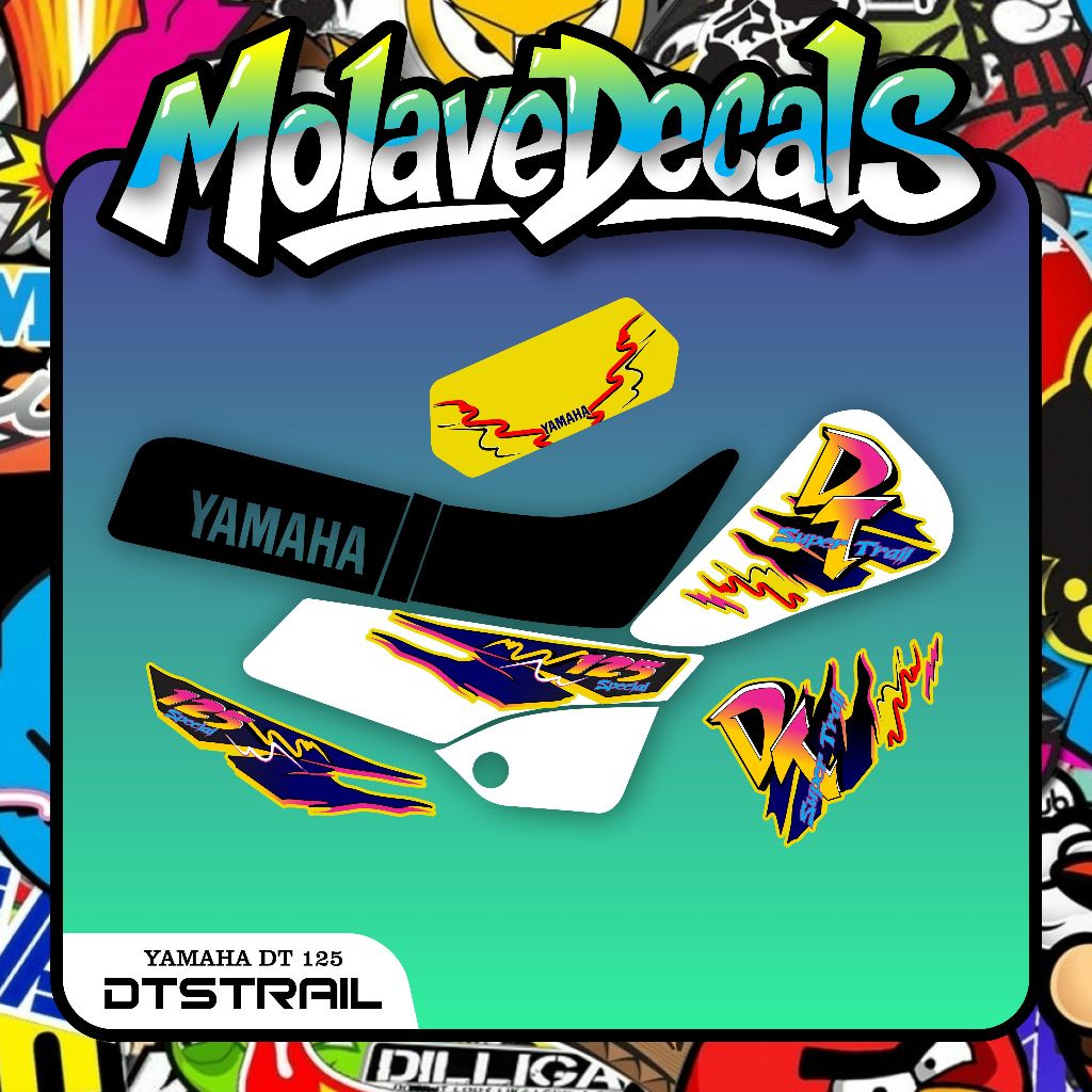 Yamaha DT 125 Stock Graphics - Sport Trail 001 | Shopee Philippines