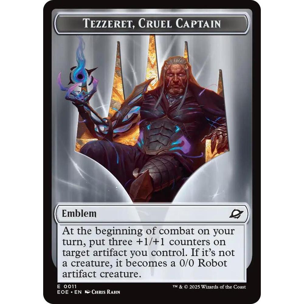Emblem - Tezzeret, Cruel Captain // Robot Double-Sided Token - Edge of ...