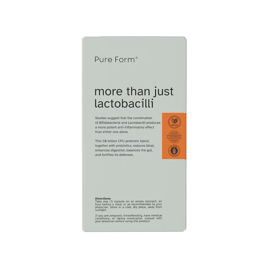 PURE FORM Pre+Probiotic for Gut Health Capsule | Shopee Philippines