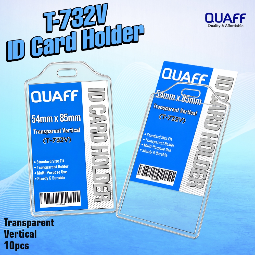 10pcs Clear ID Card Holder Vertical T-732V ID Sleeve ID Protector ...