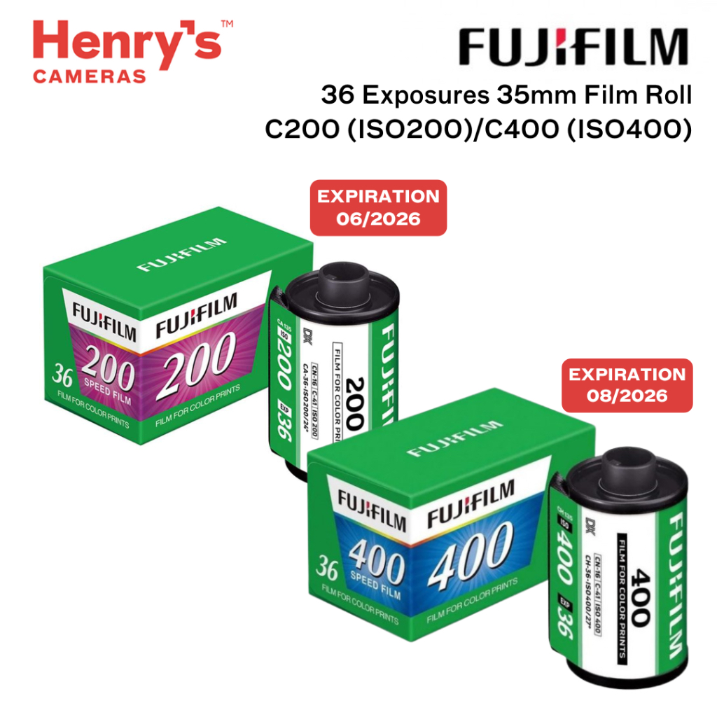 FUJIFILM C200 ISO 200/ C400 ISO 400 COLOR NEGATIVE FILM ROLL - 36 ...