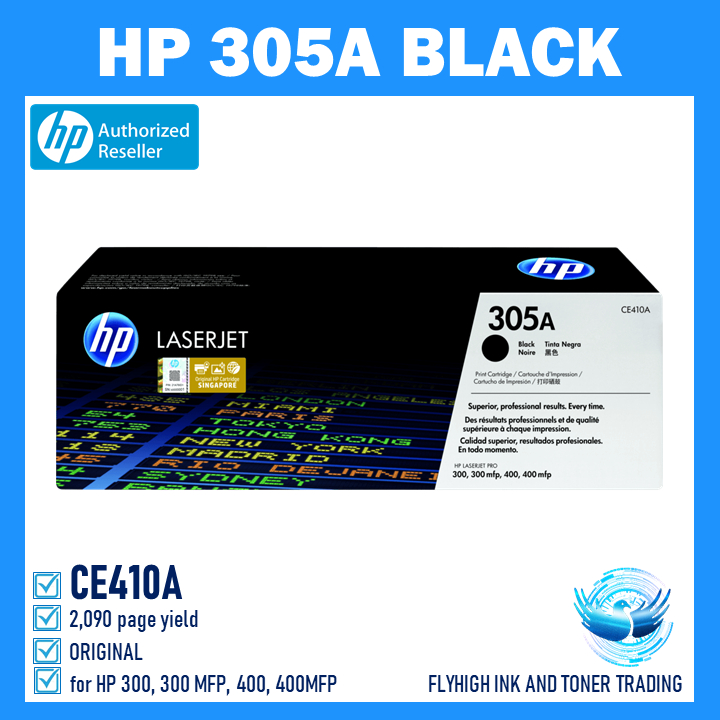 HP 305A BLACK CE410A Original LaserJet Toner Cartridge, for HP M351a ...