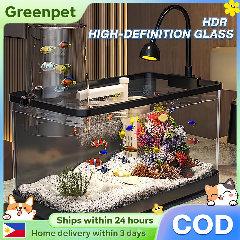 Fish Tank Super Desktop Aquarium 4in1 Filter LED AutoCycle ...