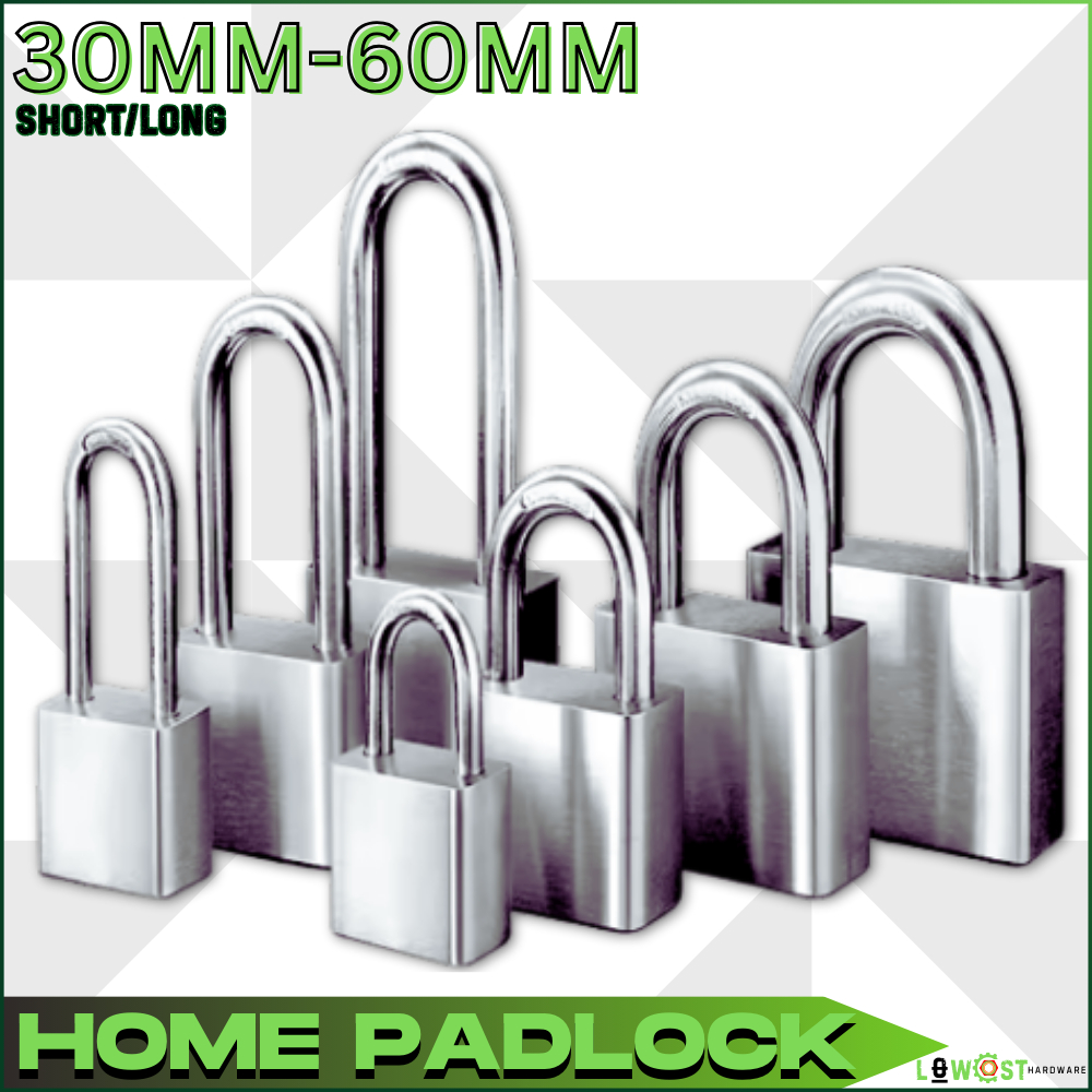 Home Padlock 30mm 40mm 50mm 60mm Chrome Plated Padlock Home Security ...