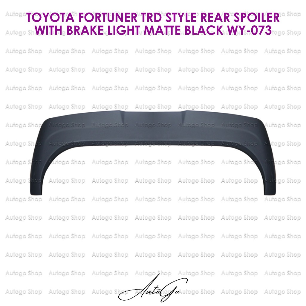 Toyota Fortuner 2016-2024 TRD Style Rear Spoiler with Brake Light Matte ...