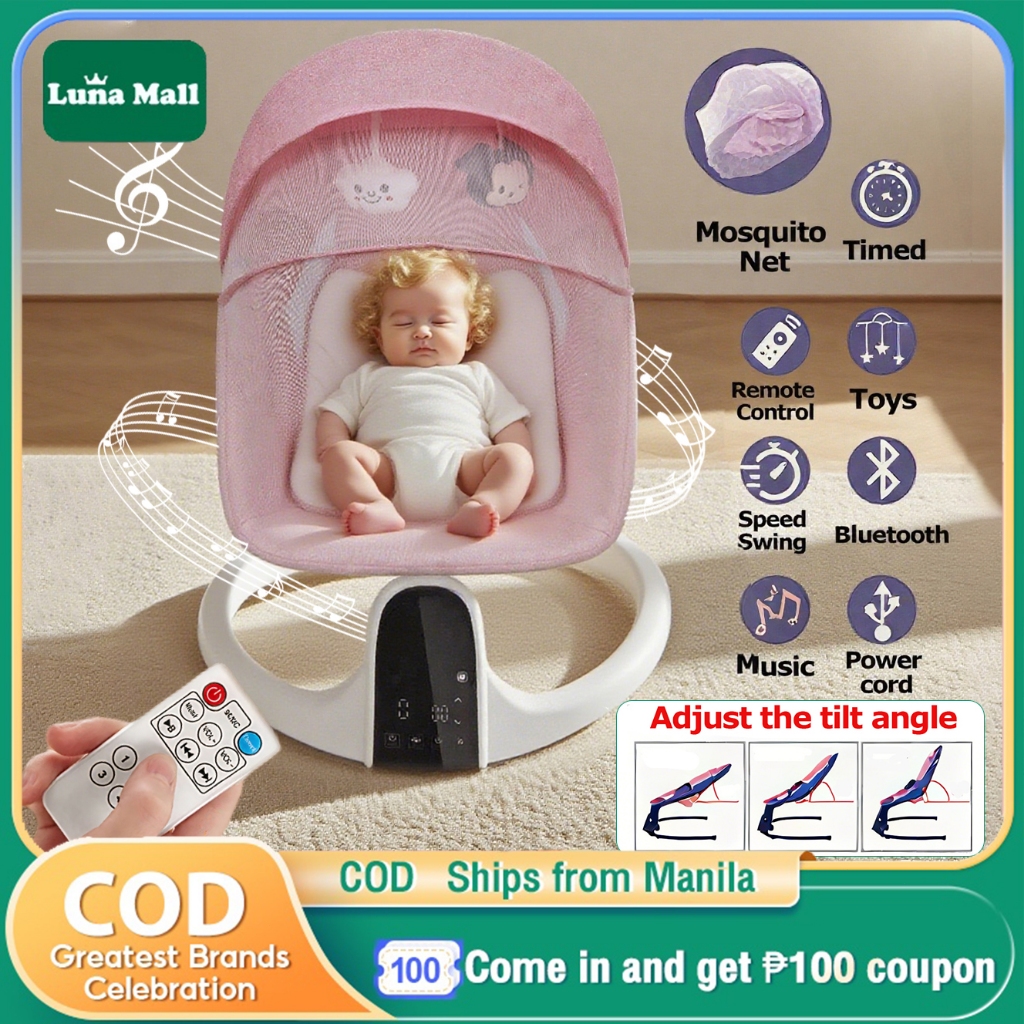 COD Electric Rocking Chair For Baby Swing Rocker Cradle Adjustable ...