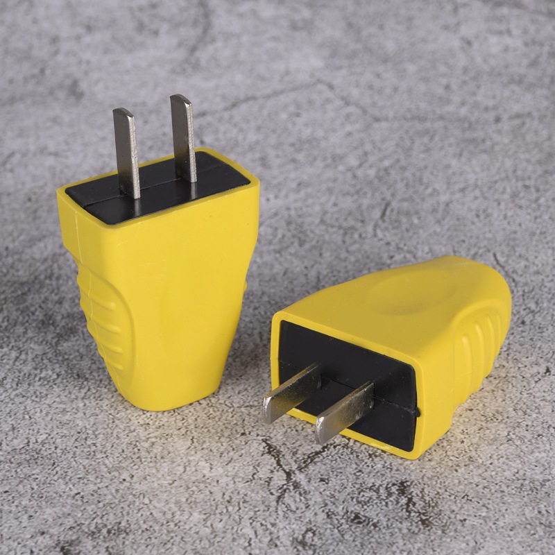 250V 16A Yellow fixed integrated power plug with inner liner, flame ...