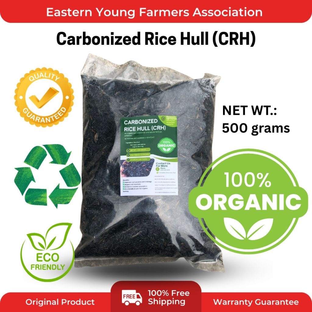 Carbonized Rice Hull/ 1/2 kilo CRH | Shopee Philippines