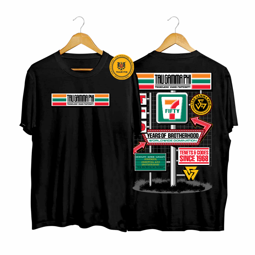 TEAM ITIK CLOTHING Tau Gamma Phi Grand Fraternity Top Triskelion 711 ...