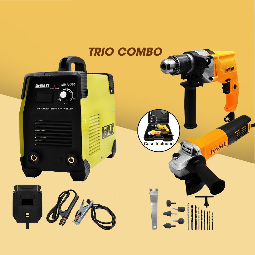 [ TRIO SET ] DW MMA-300 Welding Machine + 2in1 DW Grinder and Drill (B ...