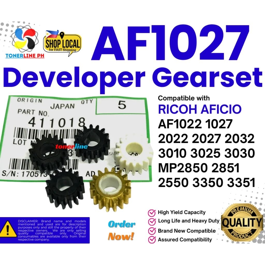 Ricoh Development Gearset AF1027 MP2851 MP2550 MPMP3350 series | Shopee ...