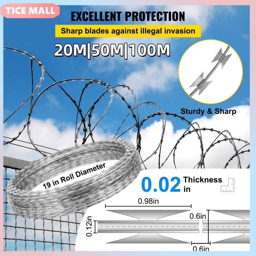 【COD】20/50/100 METER | Razor Wire/Combat Wire/Military Barbed Wire ...