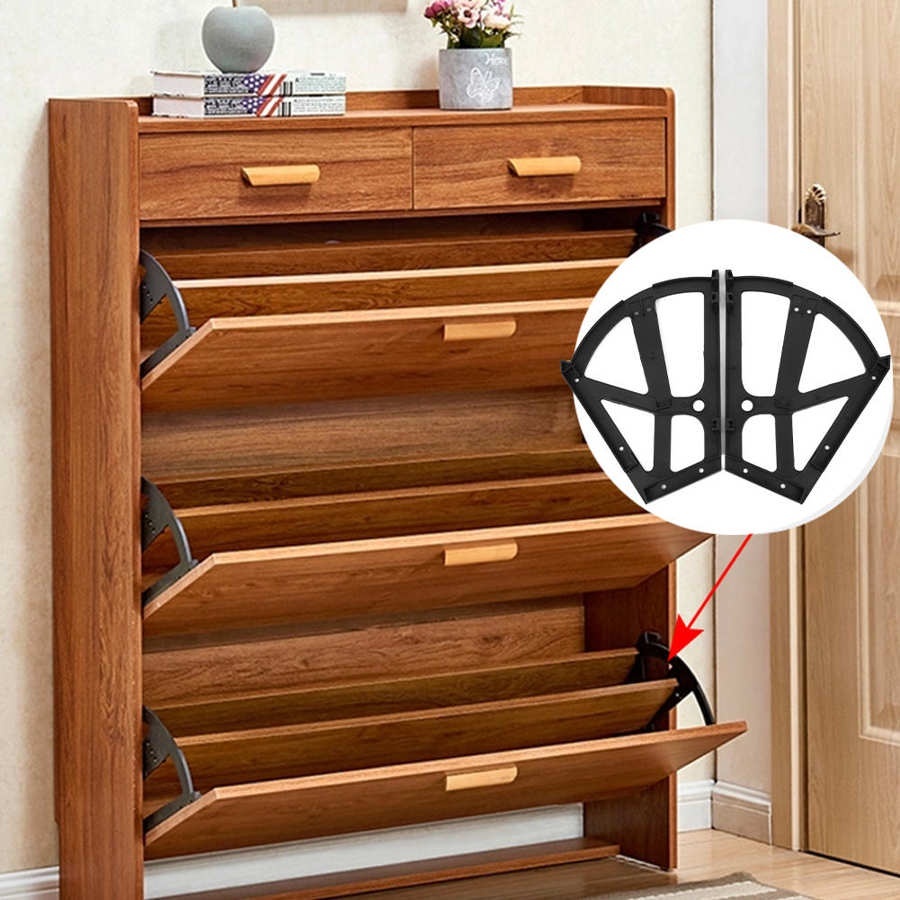 2Pcs Shoe Cabinet Hinges 1/2/3 Layers Shoe Cabinet Flip Frame Shoe Rack ...