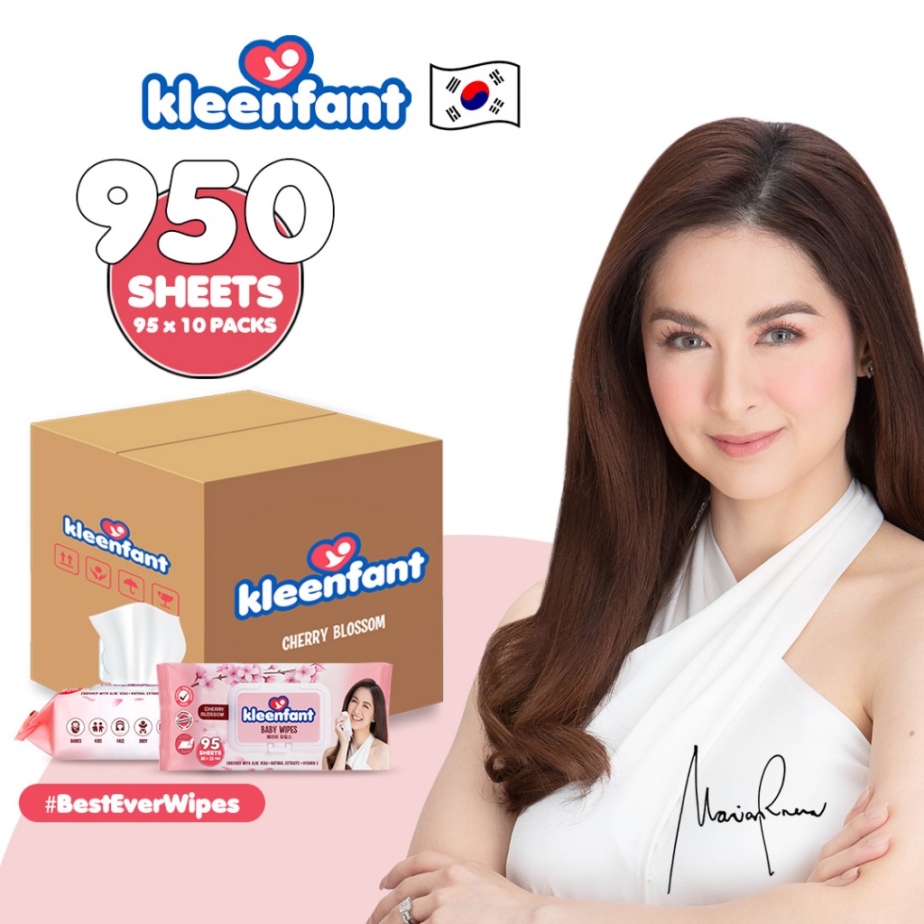 Kleenfant Cherry Blossom Baby Wet Wipes for face 95 Sheets Set of