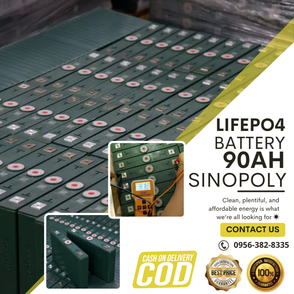 SINOPOLY 90AH LiFePo4 3.2V Lithium ion Battery - RECHARGEABLE BATTERY ...