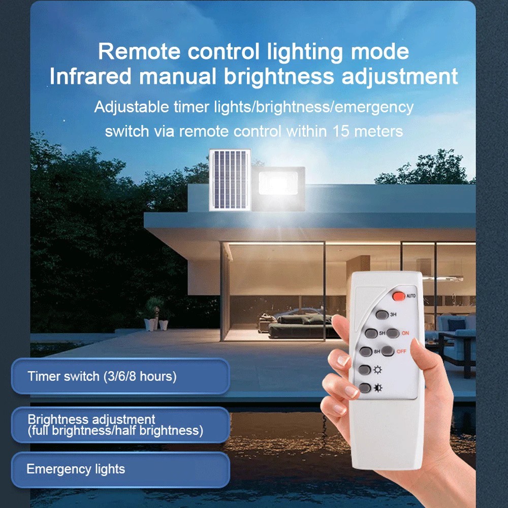 Waterproof Outdoor LED Solar Light with Remote Control, IP67 Rated ...