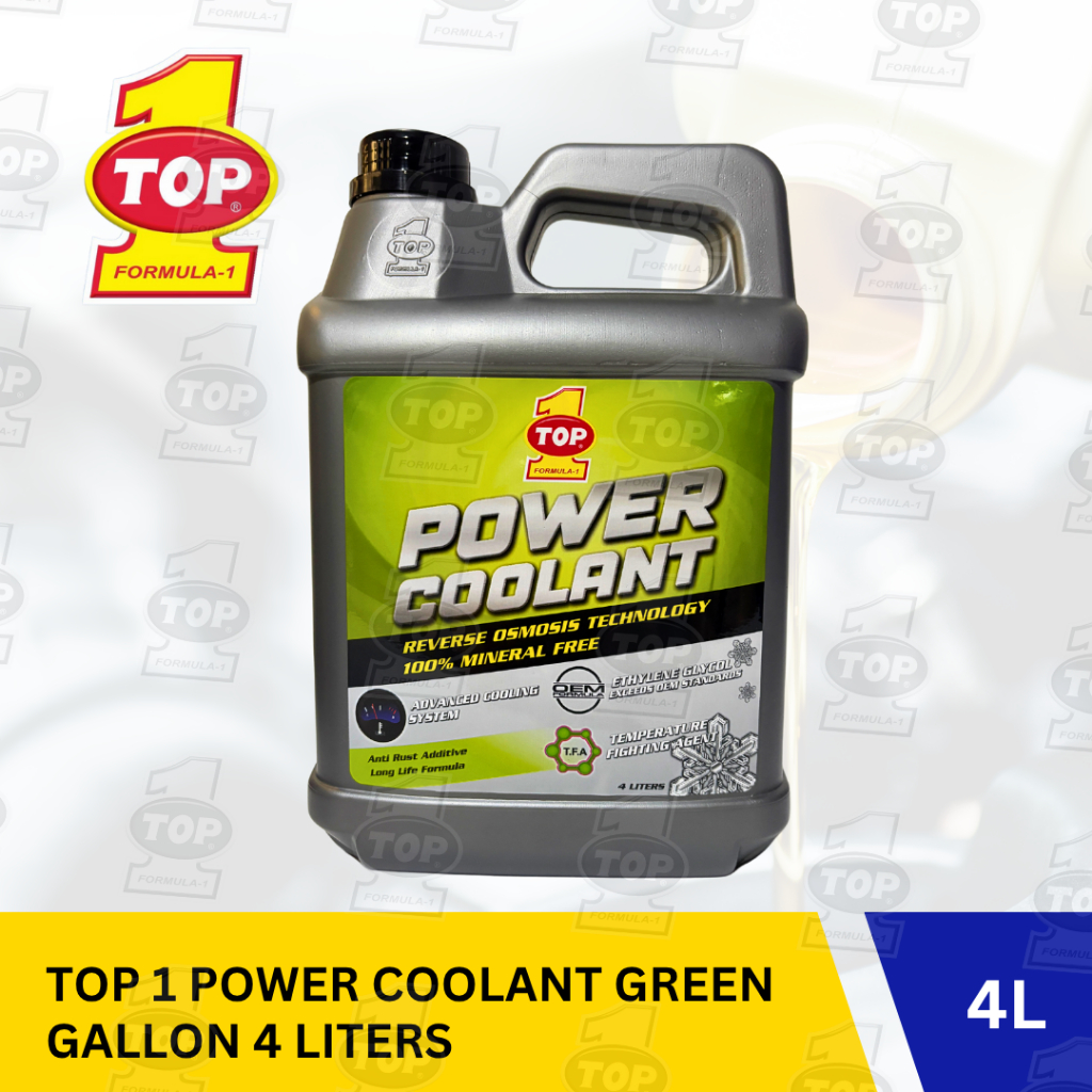 Top One Formula- Long Life Radiator Power Coolant (Green) 4 Liters ...