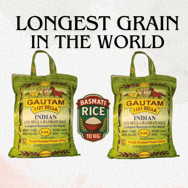 Gautam Longest Rice In The World 10KG Combo 1121 Sella Basmati Rice ...