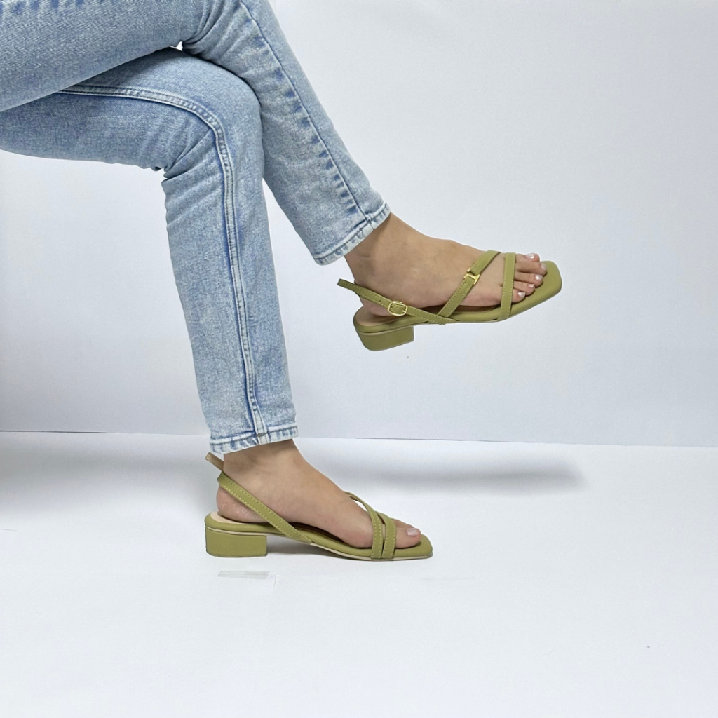Hiraya Footwear Camilla 1 inch block heels sandals for women Minimalist ...