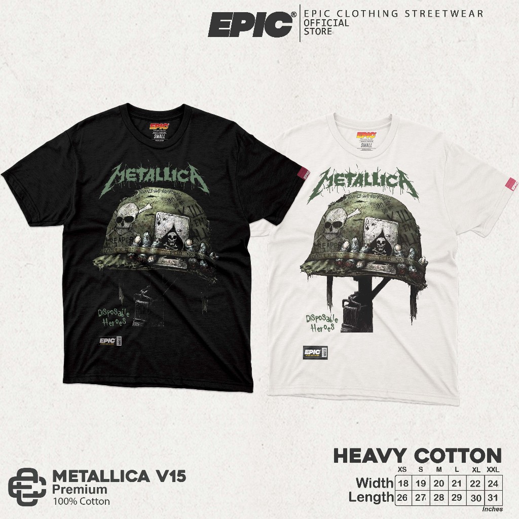 METAL/ROCK BAND - METALLICA V15 - T SHIRT - Long Sleeve - Epic Clothing ...