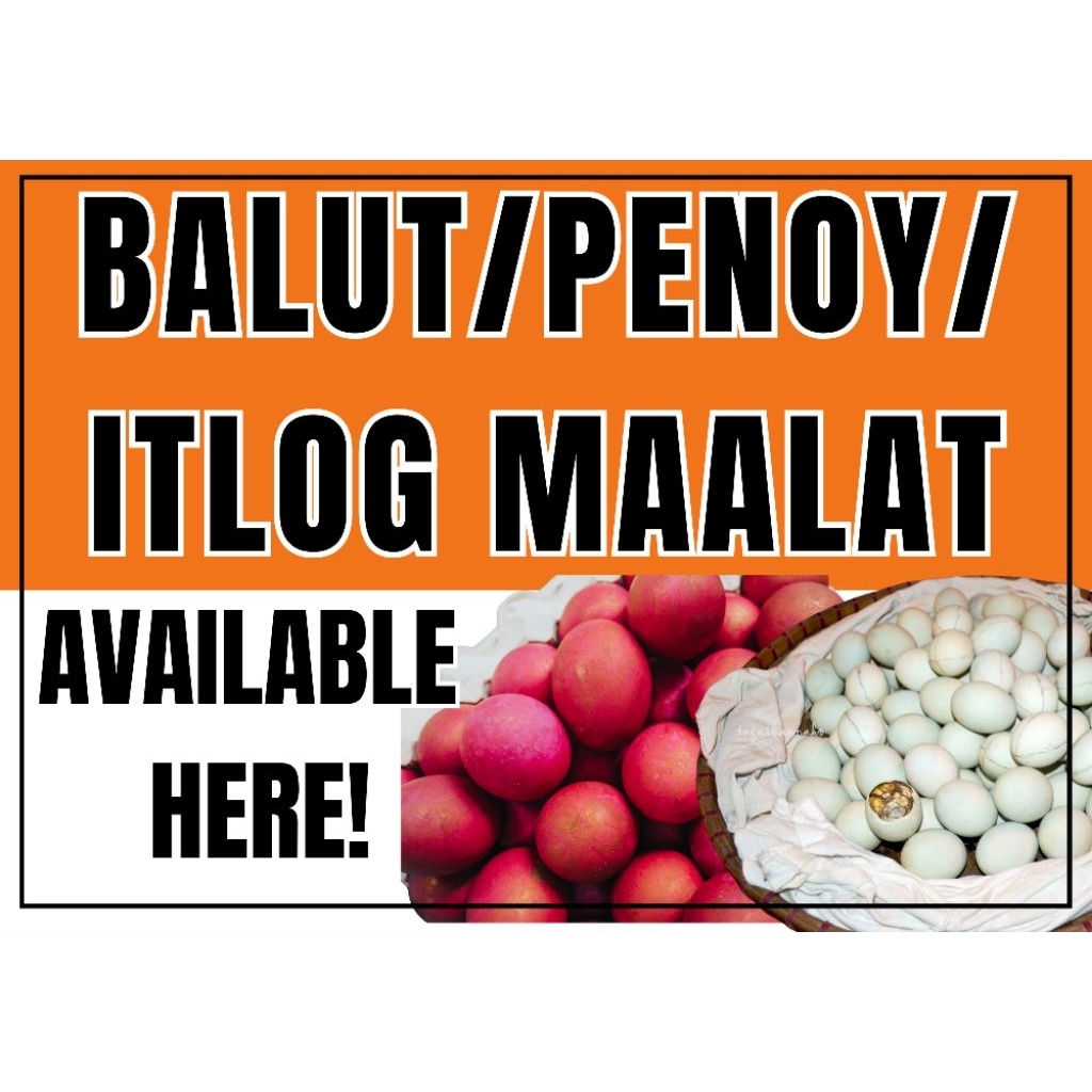 BALUT, PENOY SIGNAGE, STORE SIGNAGE, STORE SIGN LAMINATED/ PVC A4 ...