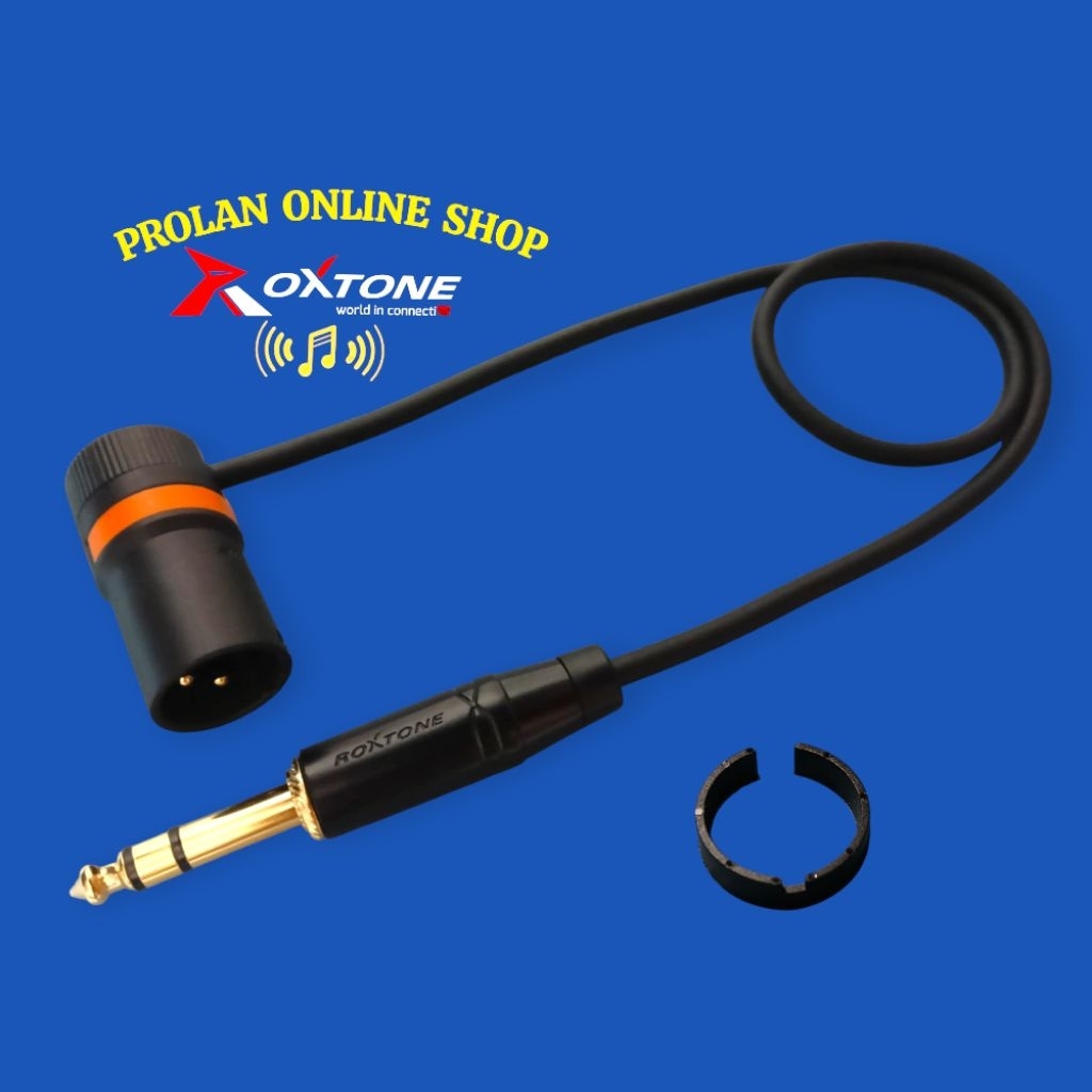 Roxtone 6.35mm TRS stereo Jack to Low Profile XLR Male (Set A , B ...