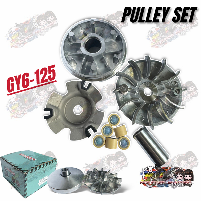 LJ Motorcycle Drive Pulley Set Gy6 125 Pully Assy | Shopee Philippines