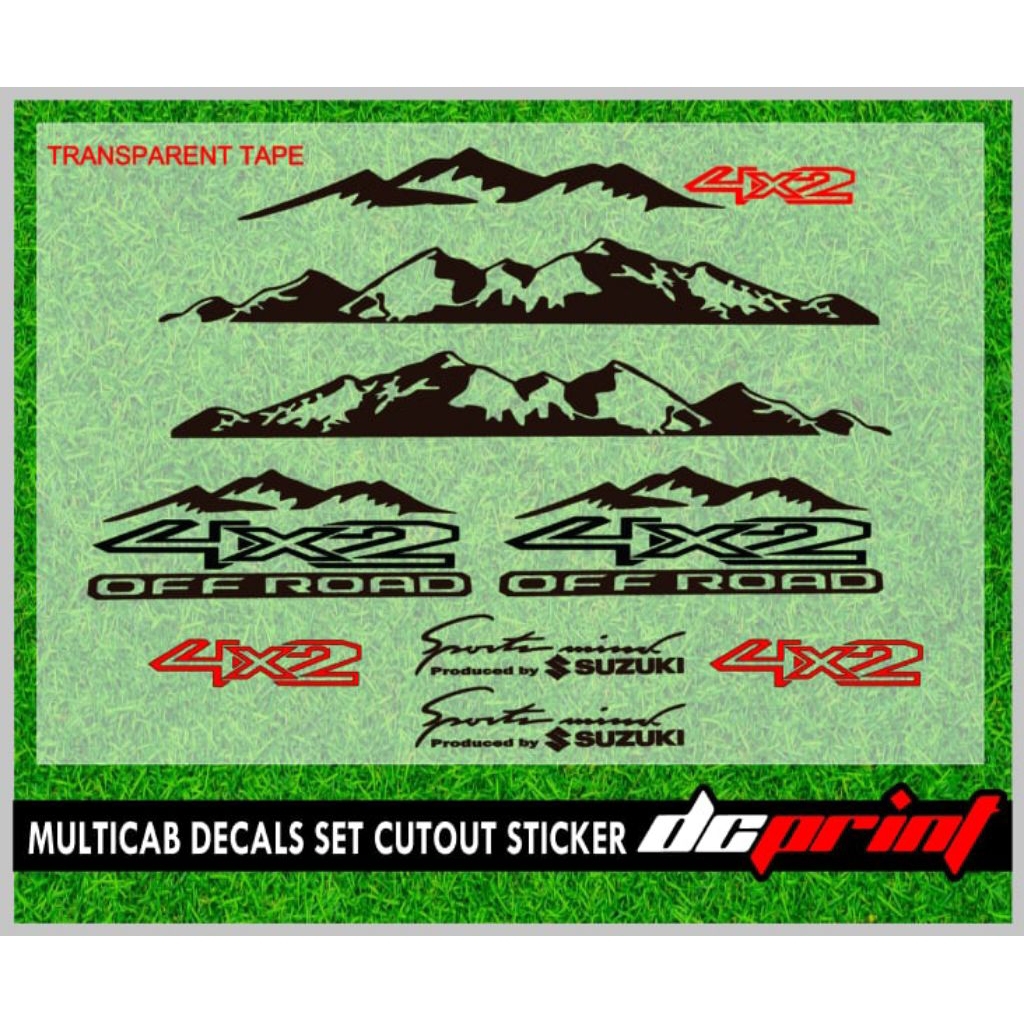 multicab sticker set 4x2 cutout waterproof high quality | Shopee ...